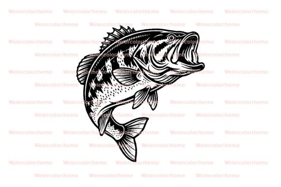 Download Largemouth Bass SVG, Fishing Bass Vector - Vector Collection