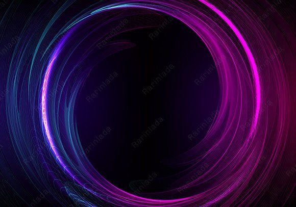 Download Cyberspace Technology Circle Blue Neon - Cyberspace Collection