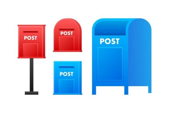 Download Set Mail Box, Post Mailbox. Vector Stock - Vector Collection