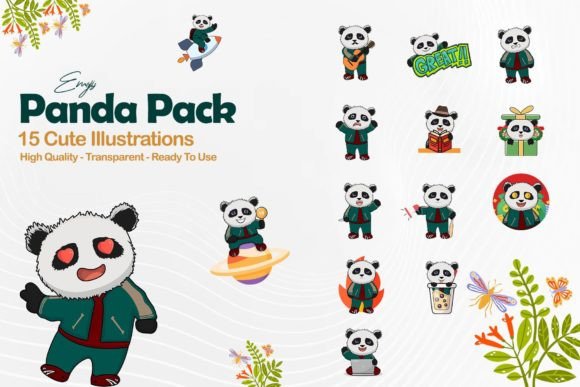 Download Panda Emojis Mascot Vector Bundle - Vector Collection