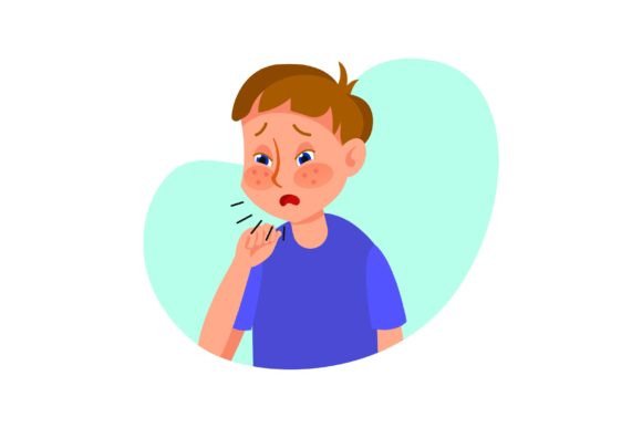 Download Ill Boy with Flu Flat Vector Illustratio - Vector Collection