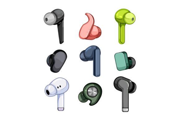 Download Wireless Earphones Set Cartoon Vector Il - Vector Collection