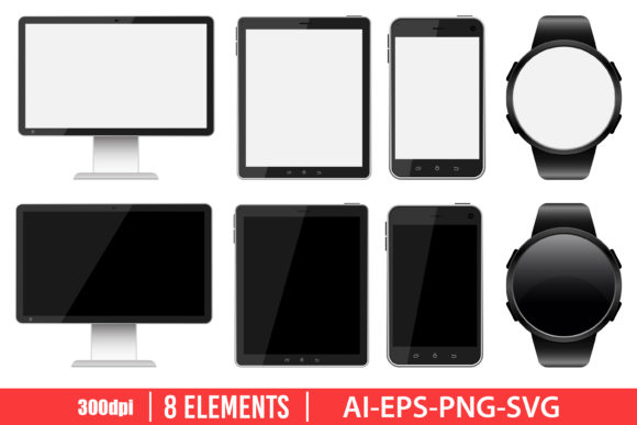 Download Digital Device Clipart Vector Design - Vector Collection