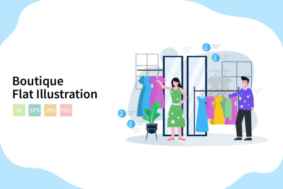 Download Boutique Vector Illustration Flat Design - Vector Collection