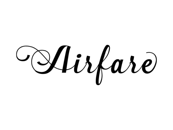 Download Airfare SVG Typography - Typography Collection