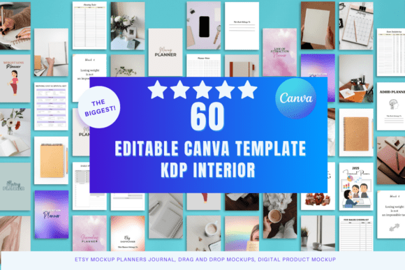 Download About 60 Editable Canva Templates KDP - Templates Collection