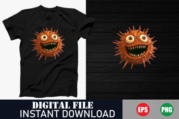 Download Panicked Virus Vector T-Shirt Design - Vector Collection