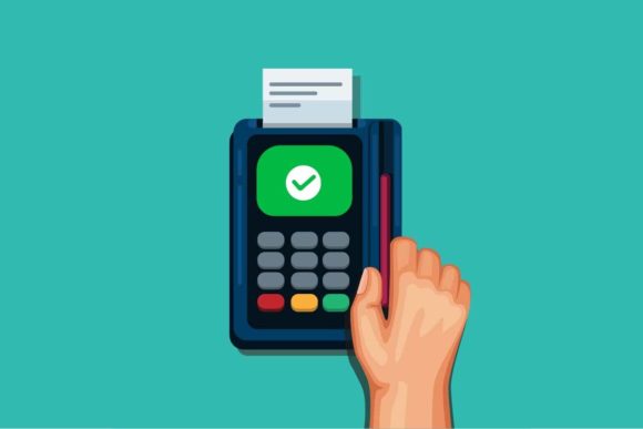 Download Hand Swipe Card to Payment Device Vector - Vector Collection
