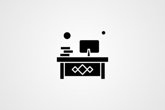 Download Vector Workplace Solid Icon - Vector Collection