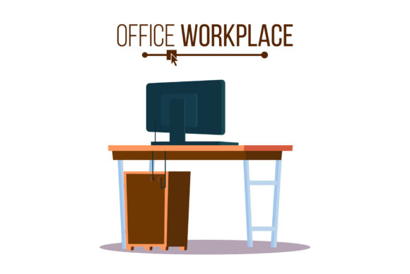 Download Office Workplace Concept Vector. - Vector Collection